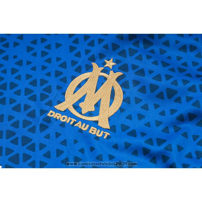 Fato de Treino Olympique Marsella Manga Curta 2023-2024 Azul - Calcas Curta